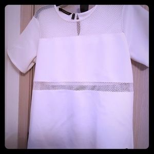 Stylish White Net Top